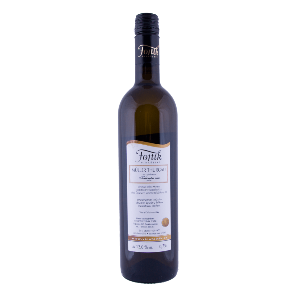 Müller Thurgau kabinetní víno 2015 (Vinařství Fojtík)