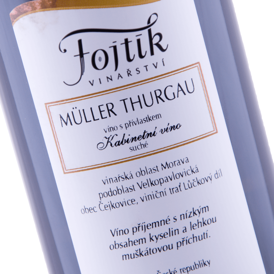 Müller Thurgau kabinetní víno 2015 (Vinařství Fojtík)