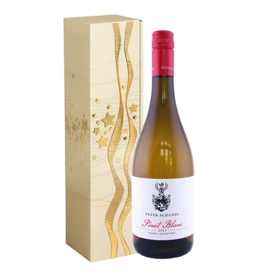 Pinot Blanc 2013 (Peter Schandl) v dárkovém vánočním balení
