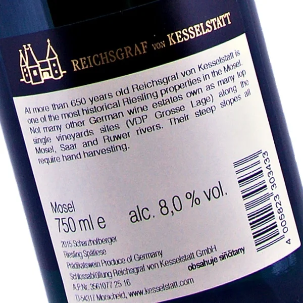 Scharzhofberger Riesling Spätlese 2015 (Reichsgraf von Kesselstatt)