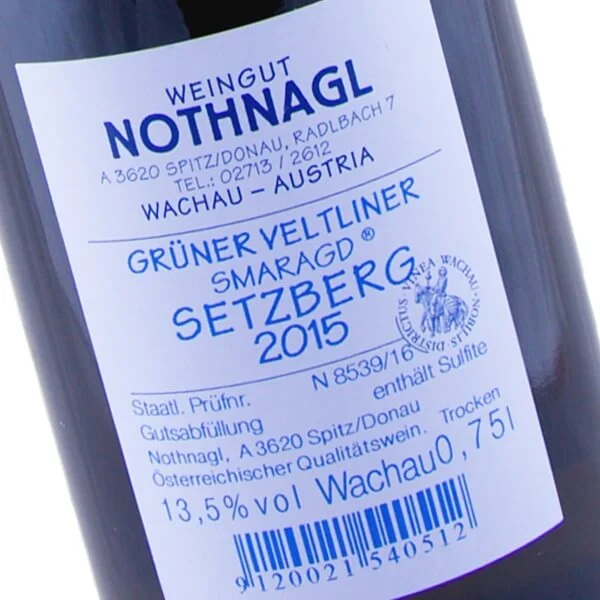 Grüner Veltliner Smaragd Setzberg 2015 (Weingut Nothnagl)