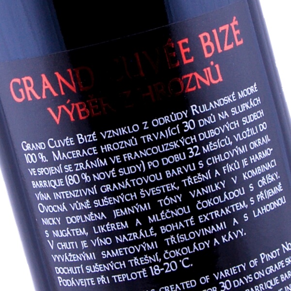 Grand Cuvée Bizé výběr z hroznů 2011 (Vinařství Bíza)