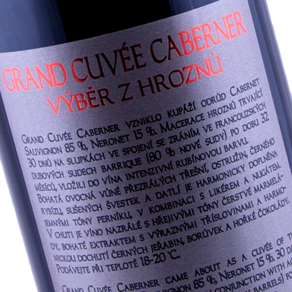 Grand Cuvée Caberner výběr z hroznů 2011 (Vinařství Bíza)