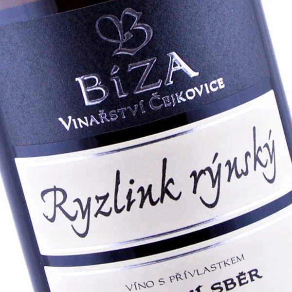 Ryzlink rýnský pozdní sběr sur lie 2015 (Vinařství Bíza)