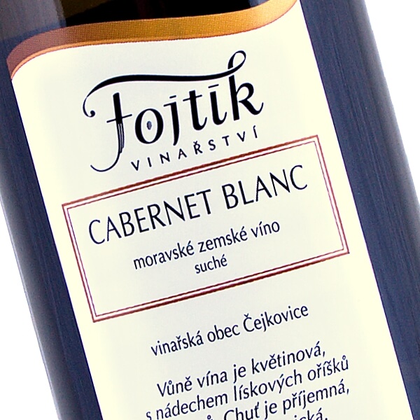 Cabernet Blanc moravské zemské suché 2016 (Vinařství Fojtík)