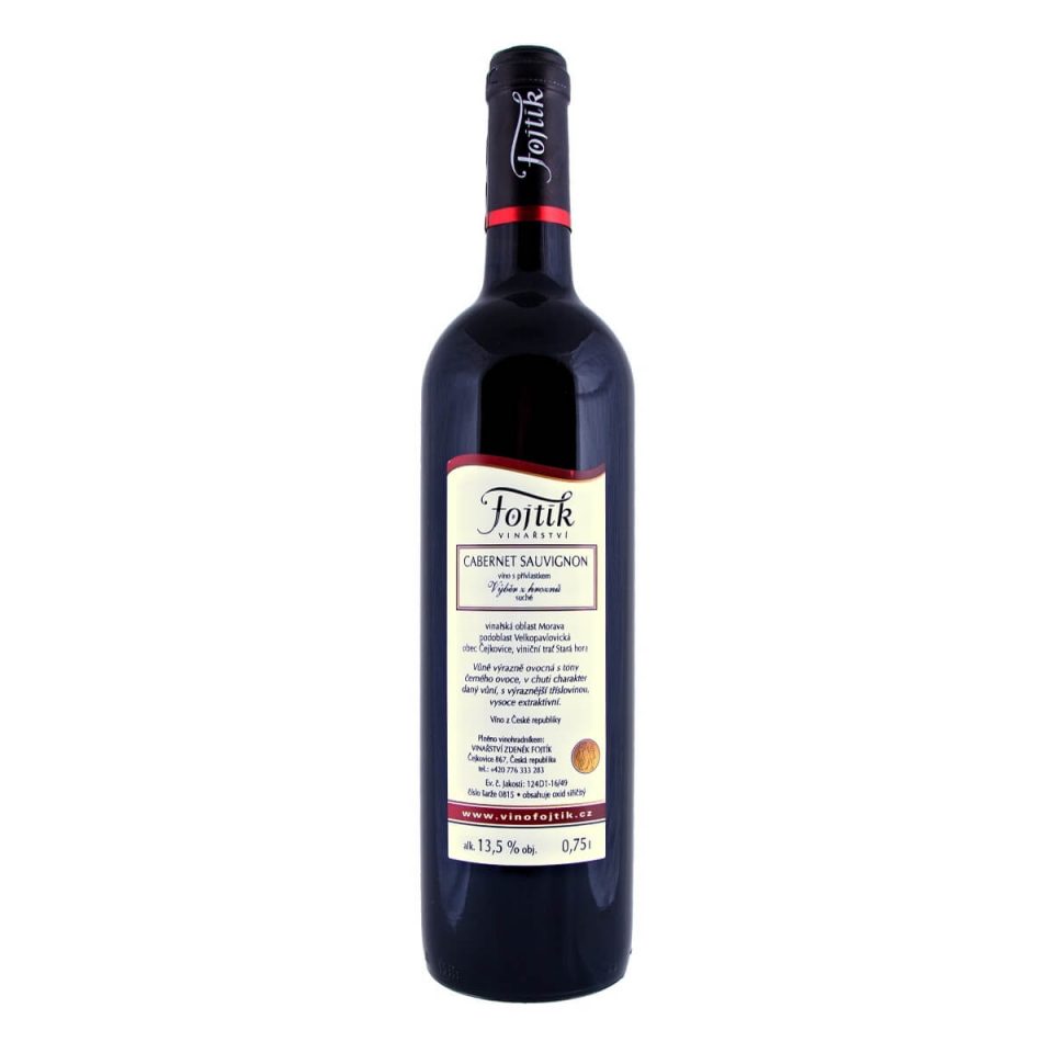Cabernet Sauvignon výběr z hroznů suché 2015 (Vinařství Fojtík)