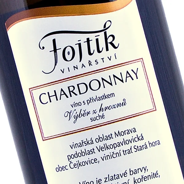 Chardonnay pozdní sběr suché 2016 (Vinařství Fojtík)