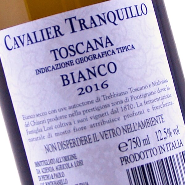 Bianco IGT Toscana "Cavalier Tranquillo" 2015 (Famiglia Losi)