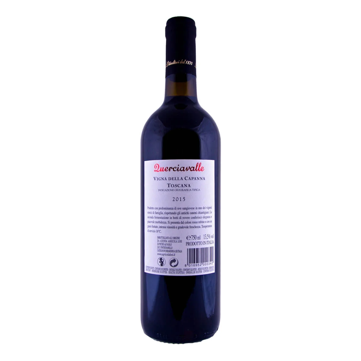 Querciavalle Rosso Vigna della Capanna IGT 2015 (Famiglia Losi)