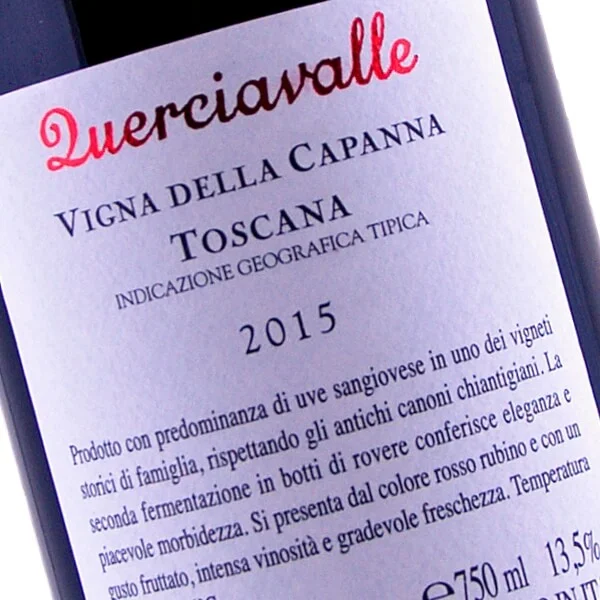 Querciavalle Rosso Vigna della Capanna IGT 2015 (Famiglia Losi)