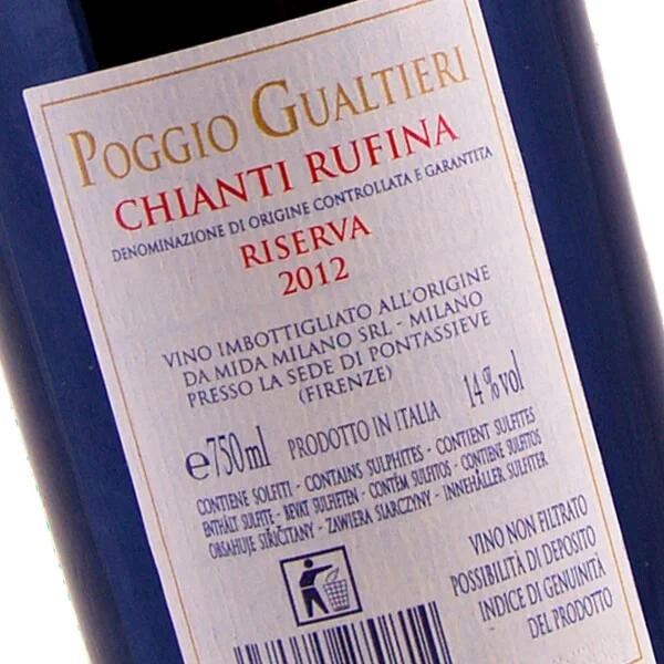 Chianti Rufina Riserva "Poggio Gualtieri" 2001 (Fattoria di Grignano)