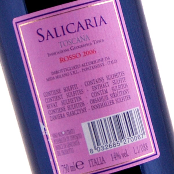 Rosso "Salicaria" IGT Toscana 2006 (Fattoria di Grignano)