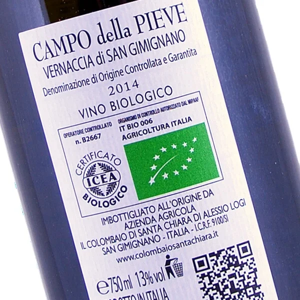 Vernaccia Di San Gimignano DOCG Campo della Pieve 2015 (Il Colombaio di Santachiara)