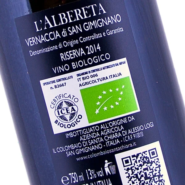 Vernaccia Di San Gimignano DOCG Riserva L’Albereta 2014 (Il Colombaio di Santachiara)