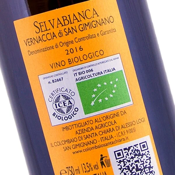 Vernaccia Di San Gimignano DOCG Selvabianca 2016 (Il Colombaio di Santachiara)