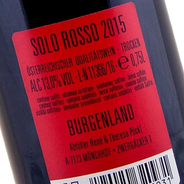 Solo Rosso 2015 (Weingut Pöckl)