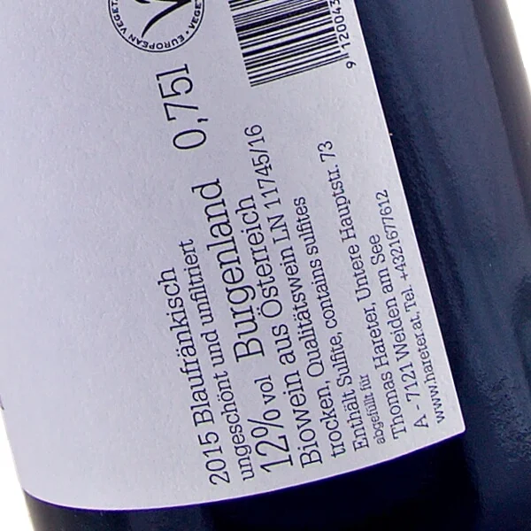 Blaufränkisch 2015 (Bio Weingut Thomas Hareter)