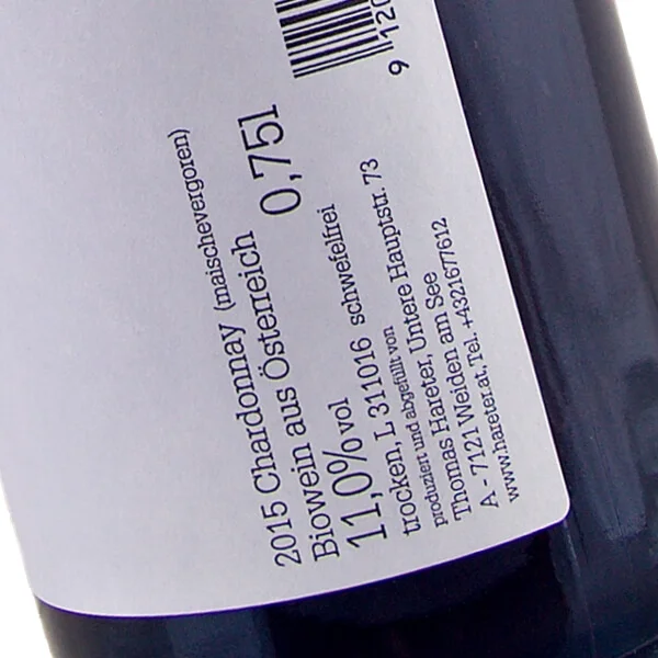 Chardonnay ohne 2015 (Bio Weingut Thomas Hareter)