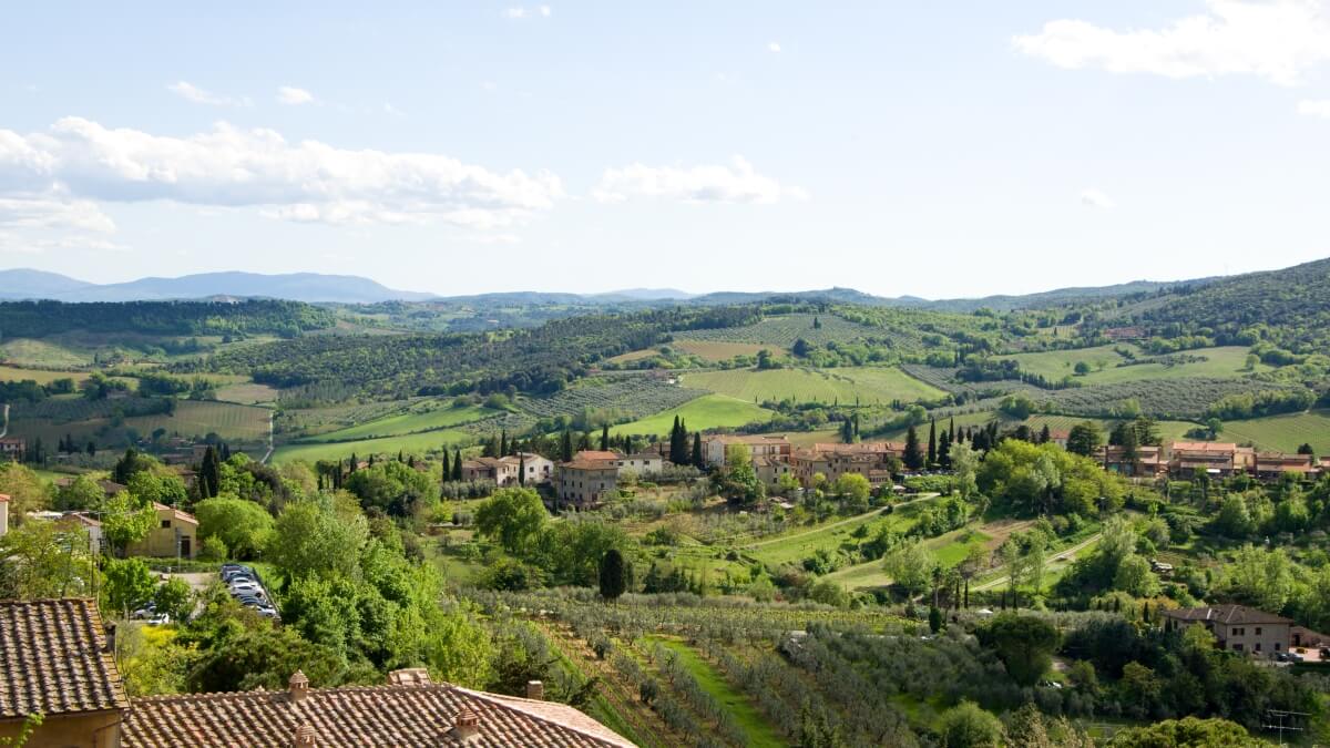 San Gimignano - výhled do okolí