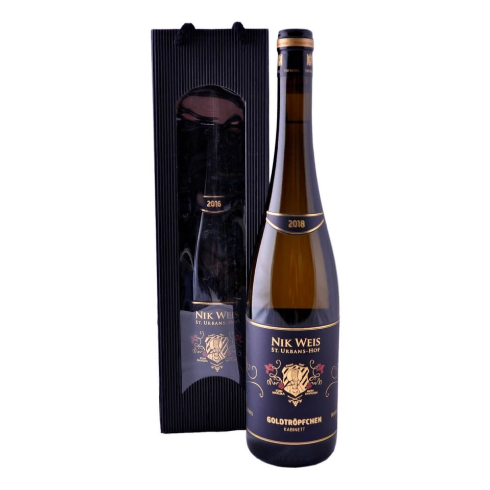 Dárkový Goldtröpfchen Kabinett 2018 (Nik Weis St. Urbans-Hof)