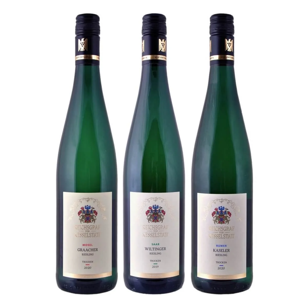 Ortswein ze všech údolí - Mosel, Saar a Ruwer (degustační set)